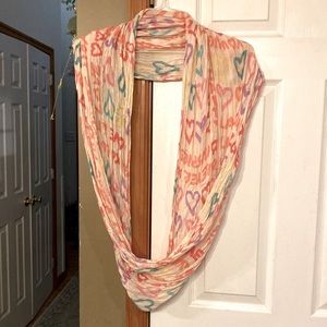 Peace and love circle scarf